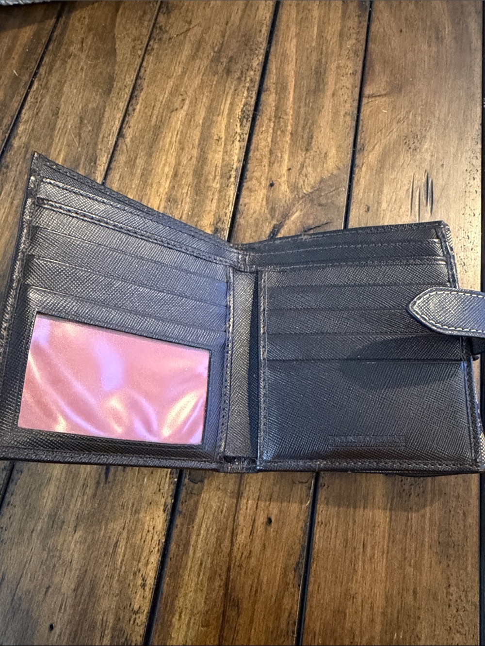 Dooney & Bourke Brown/Tan Signature Bifold Wallet - Picture 3 of 5